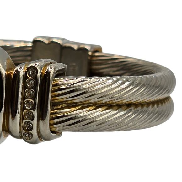 Peck & Peck Watch Women Quartz Mother of Pearl Silver Gold Tone Bracelet Quartz - Picture 4 of 9